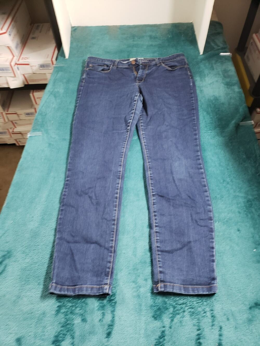 Banana Republic Jeans Size 12 Women Blue Pants Stretch Denim Mid Rise Skinny